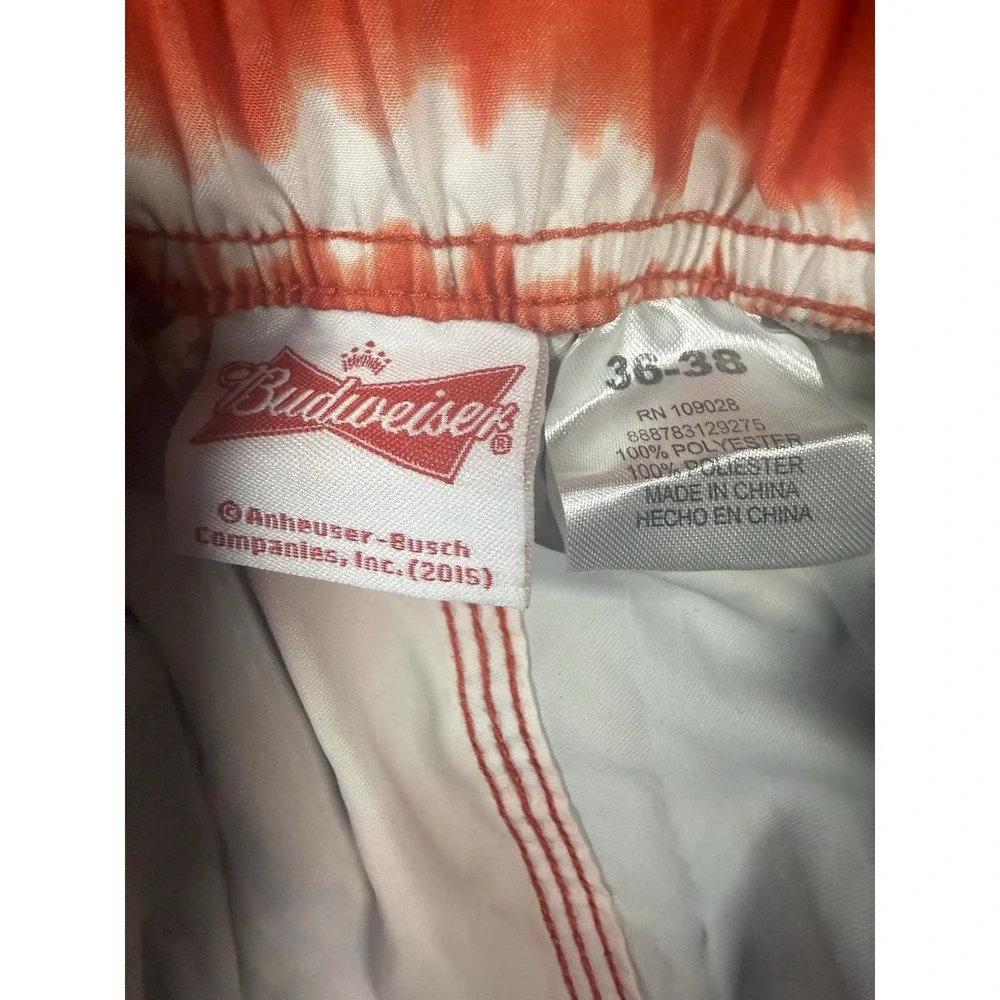 Budweiser American Flag Print Men's Board Shorts‎ Size 36-38